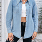 Women's Retro Point Collar Denim Shirt