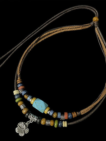 Women's Multi-Layered Retro Ethnic Style Turquoise Necklace