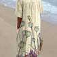 Women's V-neck Poppy Fruit Seaside Resort Style Dress