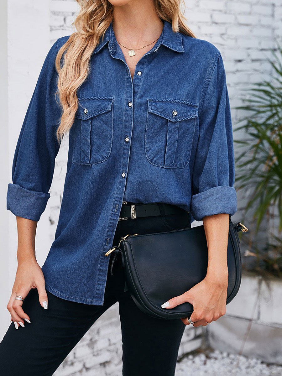 Women's Classic Washed Denim Shirt