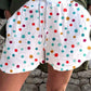 Women's Summer Polka Dot Printed Linen Strappy Shorts