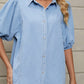 Women's Stretch Princess Sleeve Denim Shirt