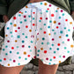 Women's Summer Polka Dot Printed Linen Strappy Shorts