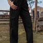 Women's Patch Pocket Denim Cargo Pants