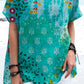 Women's Elegant Floral Print Cotton And Linen Top