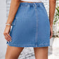 Women's Distressed Denim Work Skirt