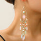 Women's Bohemian Water Drop Long Tassel Earrings