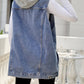 Women's Retro Hooded Denim Vest