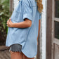 Women's Patch Pocket Short Sleeve Denim Shirt