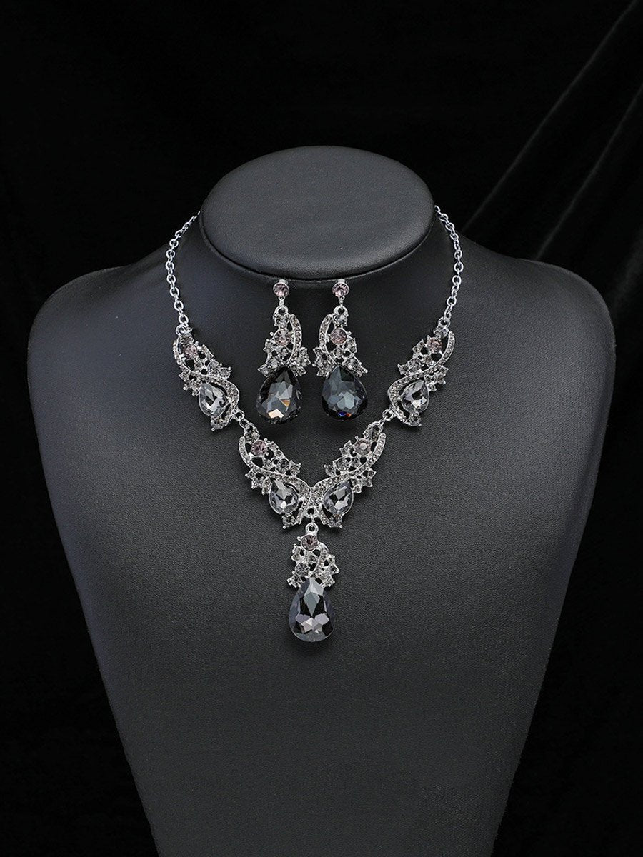 Exaggerated Temperament Necklace And Earrings Two-piece Set