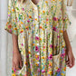 Women's Art Oil Painting Floral Print Cotton And Linen Dress