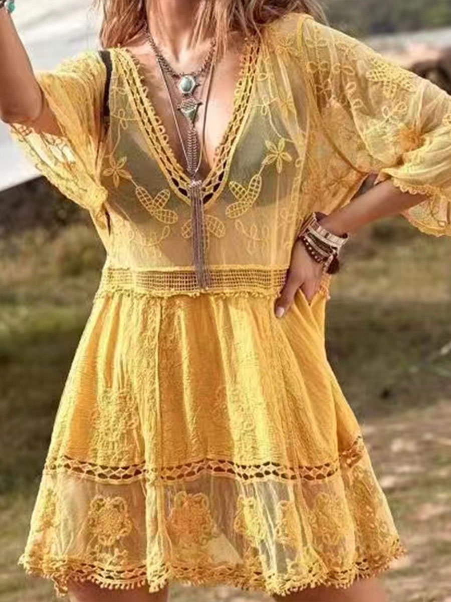 Women's Lace Loose Beach Cover Up