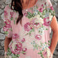 Women's Elegant Simple  Rose Floral Print Top