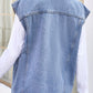 Women's Distressed Multi-Pocket Denim Vest