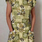 Women's Elegant Floral Pattern Crew Neck Dress