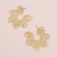 Women's Hollow Textured Flower Earrings