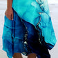 Women's Watercolor Splash Fluid Art  Casual Resort Dress