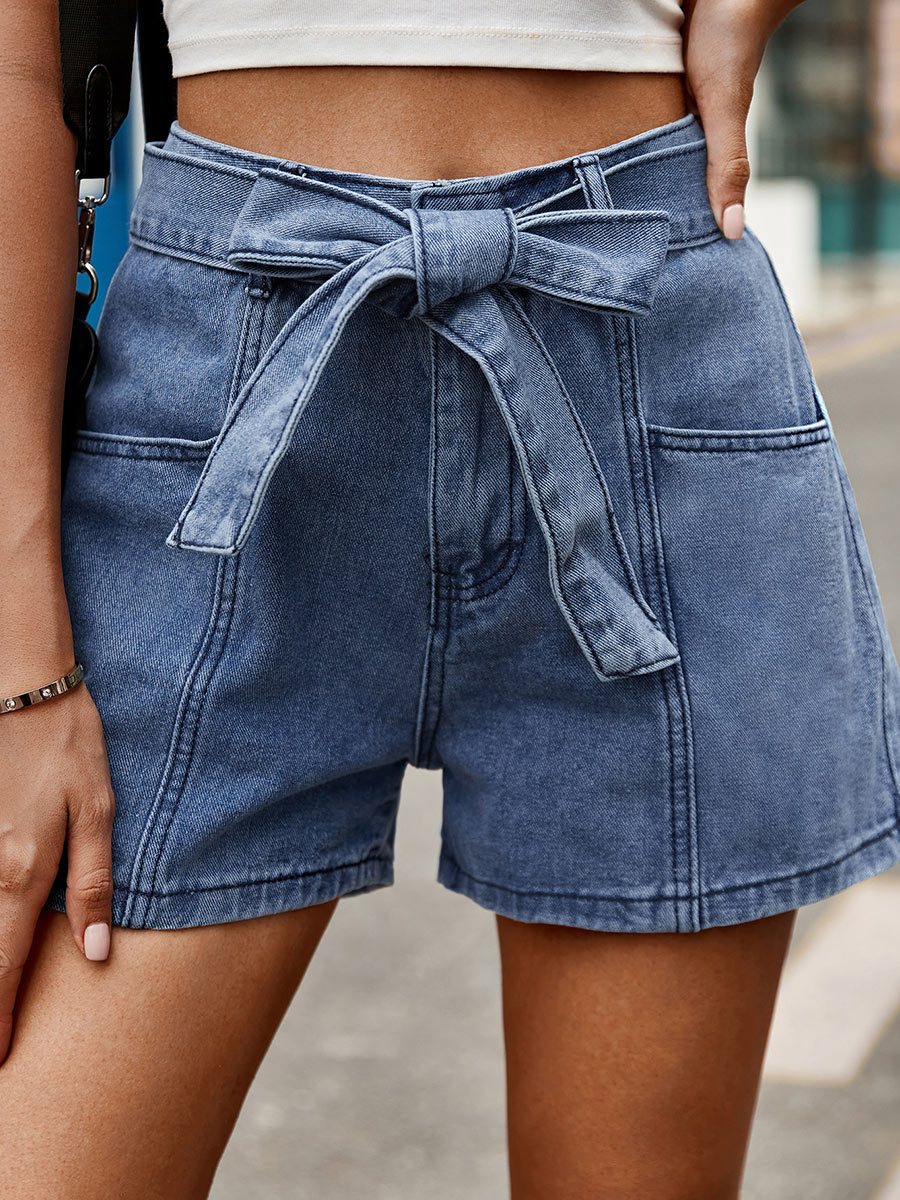 Women's High-Waisted Versatile Denim Shorts