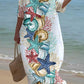 Women's Undersea Art Pattern Seaside Resort Dress