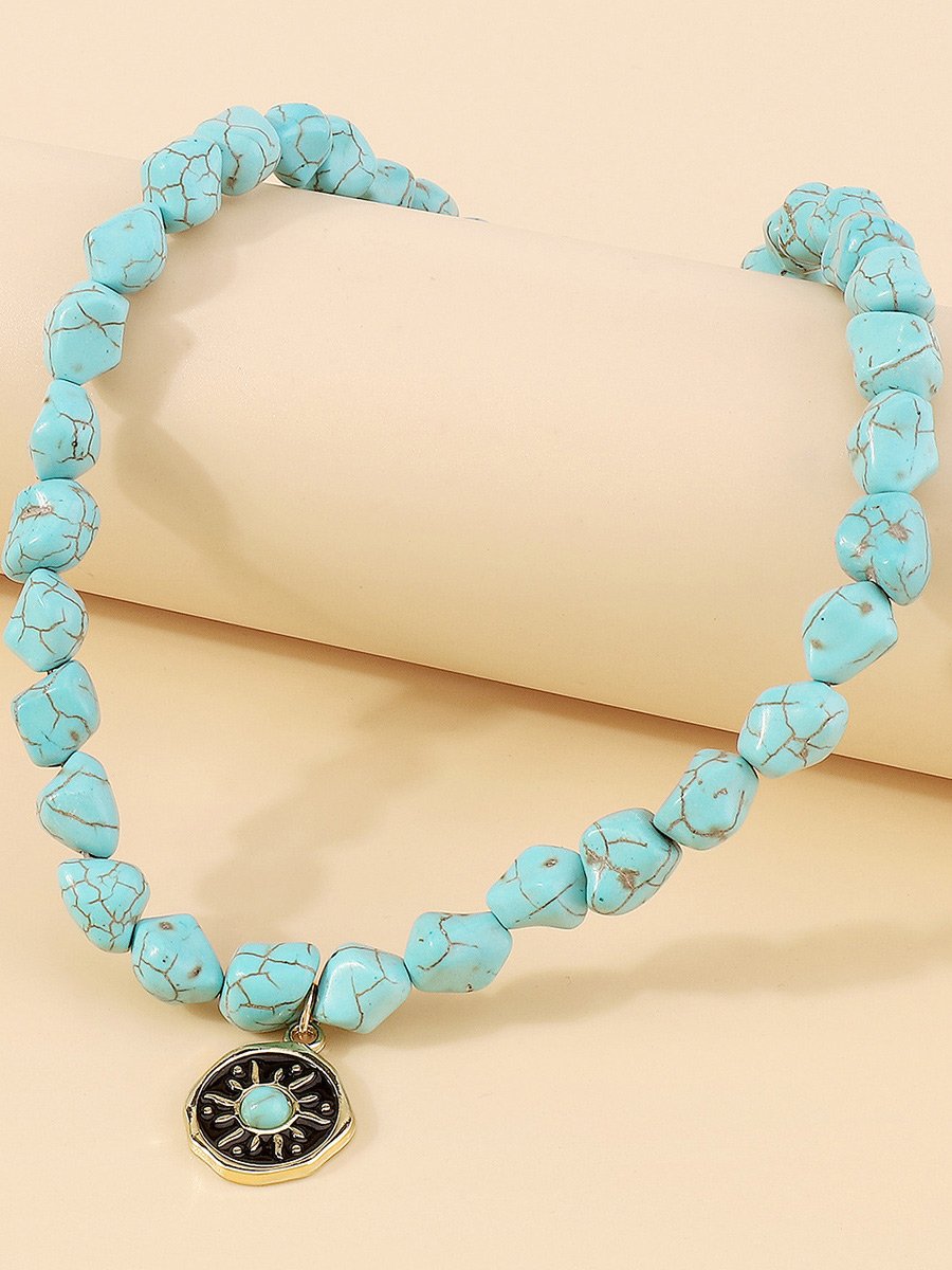 Women's Bohemian Devil's Eye Turquoise Necklace