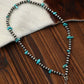 Bohemian Turquoise Beaded Collarbone Chain, Versatile Ethnic Style Turquoise Necklace