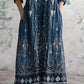 Women's V-Neck Bohemian Pattern Cotton and Linen Pocket Dress