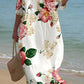 Women's Short Sleeve Floral Pattern Resort Dress