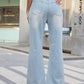 Women's Ripped Distressed Flared Jeans