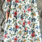 Women's Elegant Floral Pattern Shirt Style Cotton and Linen Dress