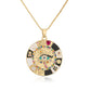 Bohemian Style European And American Fashion Oil Dripping Zircon Eye Pendant Necklace