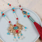 Chinese Elements Gold Lock Tassel Pendant Necklace
