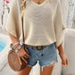 Women's Solid Color Loose Hollow Sweater