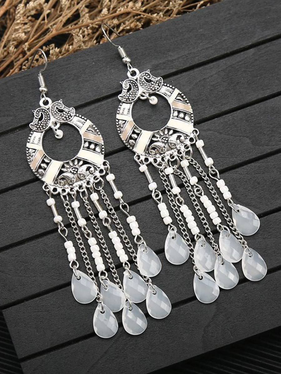 Women's Bohemian Long Tassel Earrings