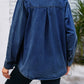 Women's Retro Point Collar Denim Shirt