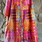 Women's Artistic Geometric Pattern Shirt-Style Cotton and Linen Dress