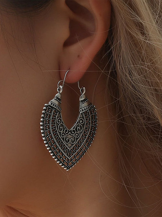 Hollow Bohemian Ethnic Style Carved Earrings