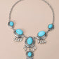 Women's Bohemian Ethnic Style Turquoise Couple Necklace