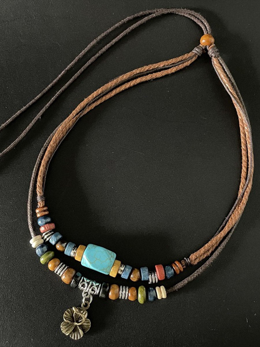 Women's Multi-Layered Retro Ethnic Style Turquoise Necklace