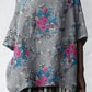 Women's Elegant Floral Pattern Cotton and Linen Top