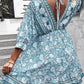 Women's Bohemian Print V-Neck Dress