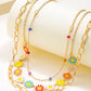 Retro Simple Ethnic Style Colorful Daisy Necklace