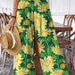 Women's Art Sunflower Floral Pattern Cotton and Linen Pants