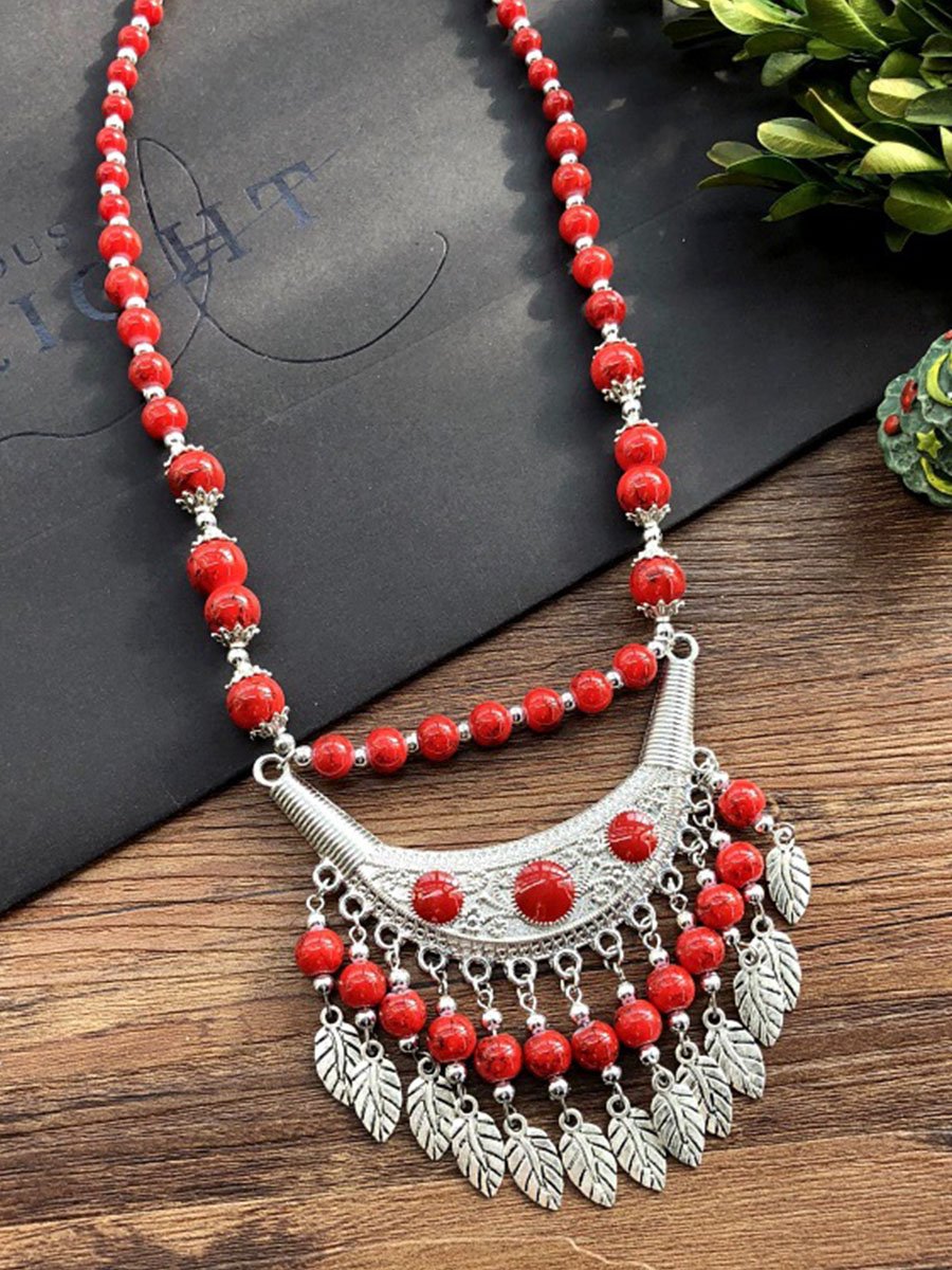 Vintage Ethnic Style Stars And Moon Necklace