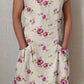 Women's Elegant Floral Pattern Crew Neck Dress