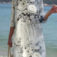 Women's Retro Floral Art Printed Casual Holiday Dress