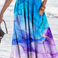 Women's Vest Splashing Ink Printed Pattern Vacation Wind Dress