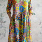 Women's Summer Floral Pattern Cotton And Linen Dress