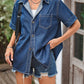 Women's thin denim short sleeve shirt