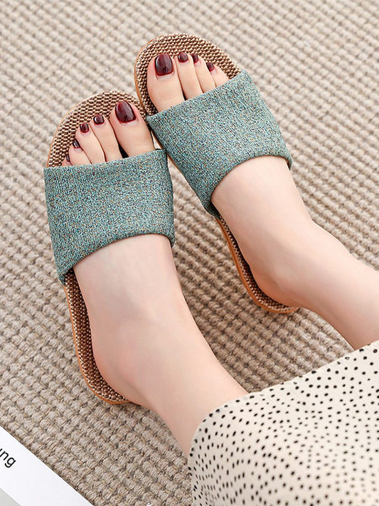 Women's Indoor Anti-Slip Linen Slippers