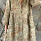 Women's Elegant Pastoral Floral Cotton and Linen Dress